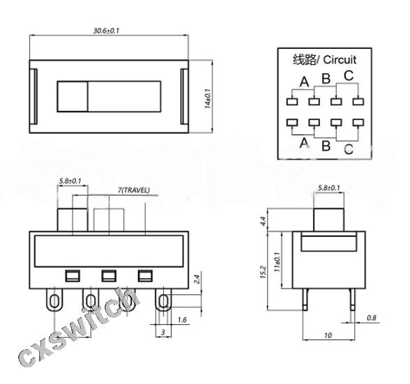 hair clips slide switch supplier from China